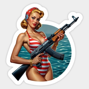 Pinup Girl Sticker